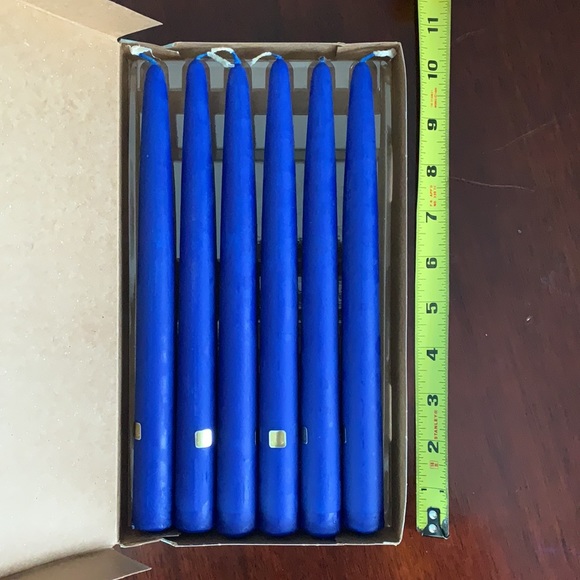 Party Lite 6 royal blue 10” candles